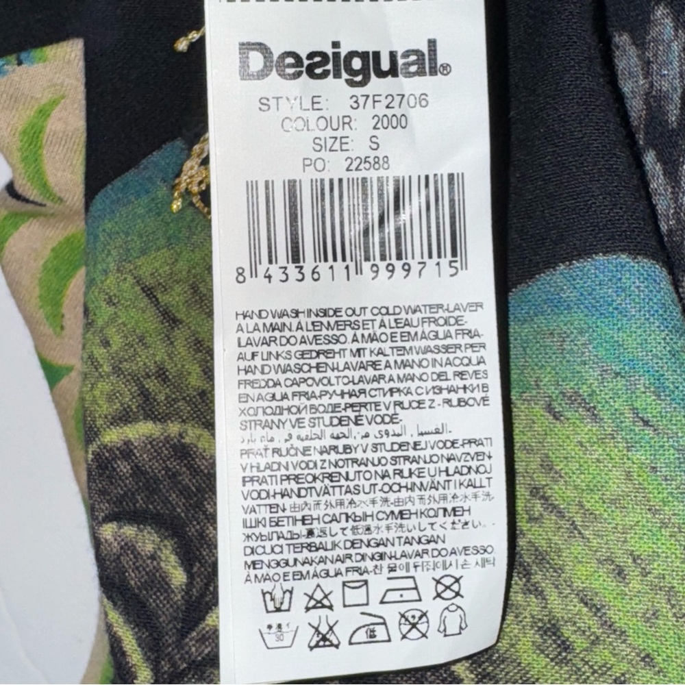 DESIGUAL A-line Knee Length Multicolor Elastic Waist Galactica Skirt - Picture 7 of 12